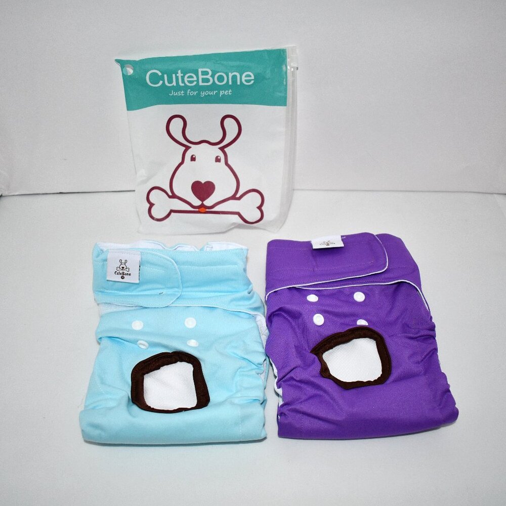 CuteBone Dog Diapers Female Washable Medium 2 Pack New in Package  Product Descr